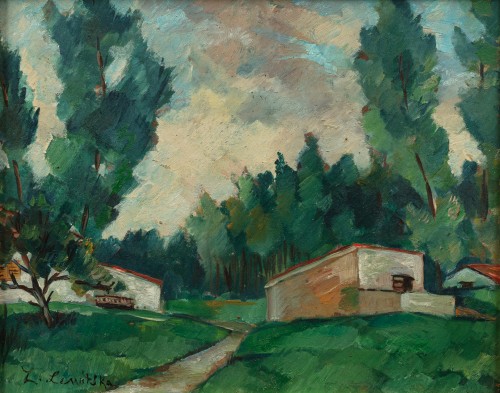 Maisons dans un paysage